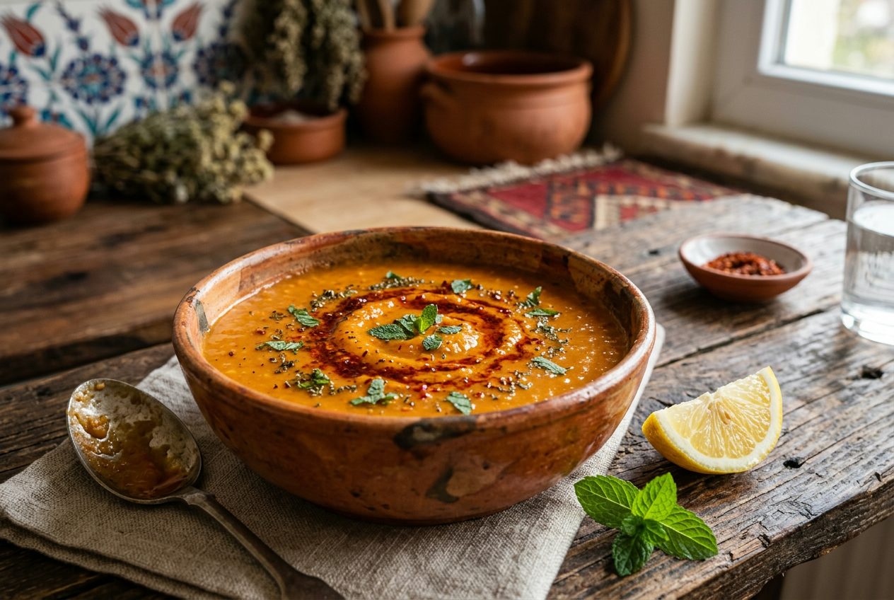 Red Lentil Soup (Mercimek Çorbası)