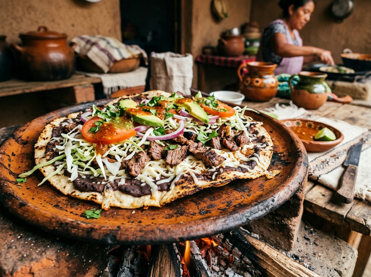 Tlayuda con Tasajo