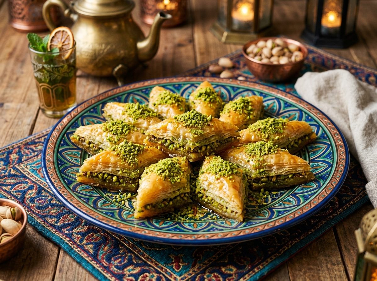Pistachio Baklava with Orange Blossom Syrup