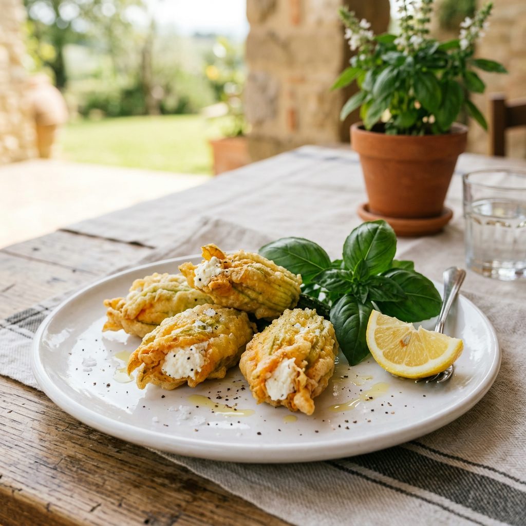 Ricotta-Stuffed Zucchini Blossoms