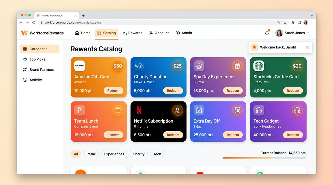 Rewards Catalog product screenshot