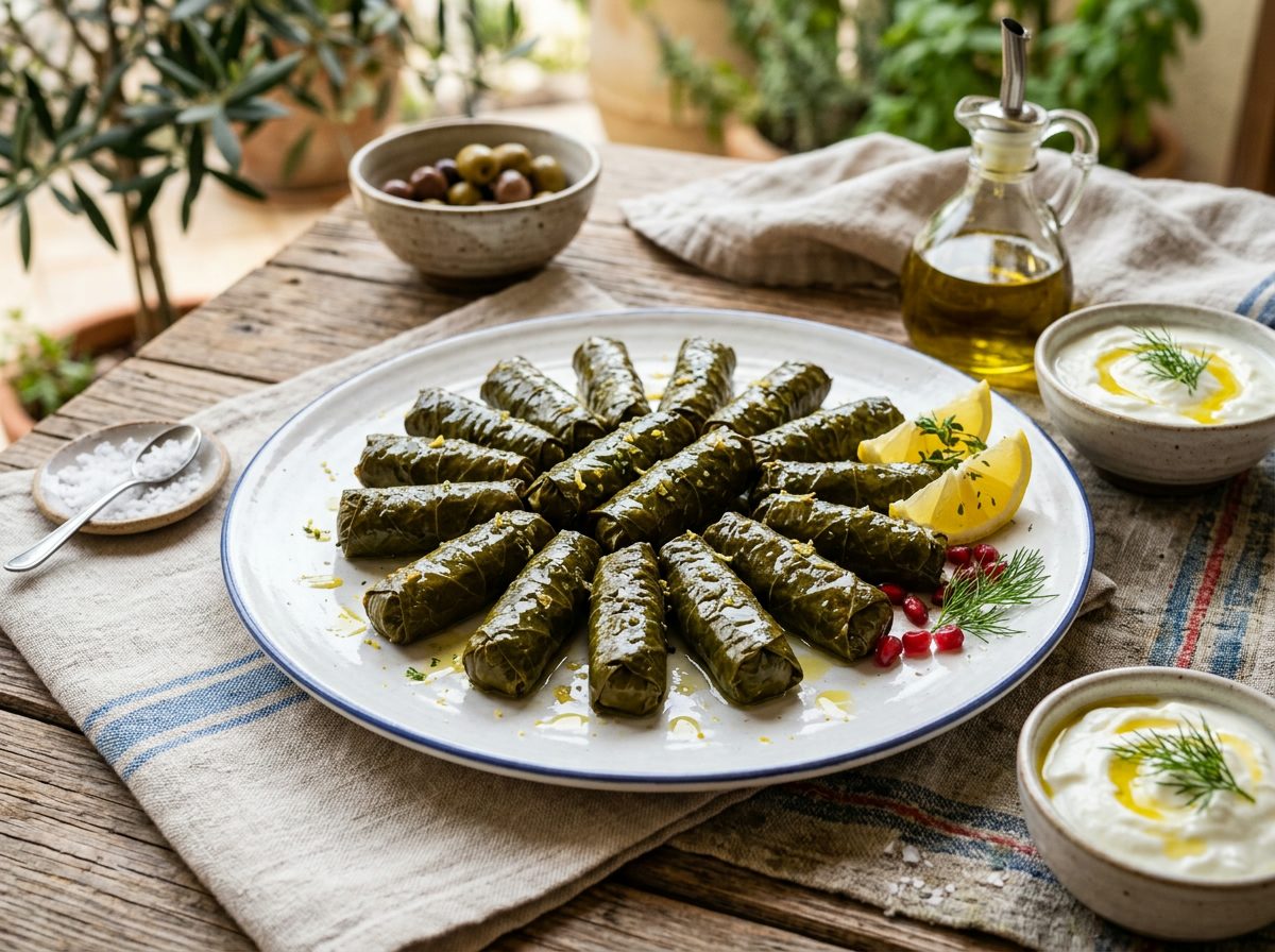 Zeytinyağlı Yaprak Sarma — Stuffed Vine Leaves