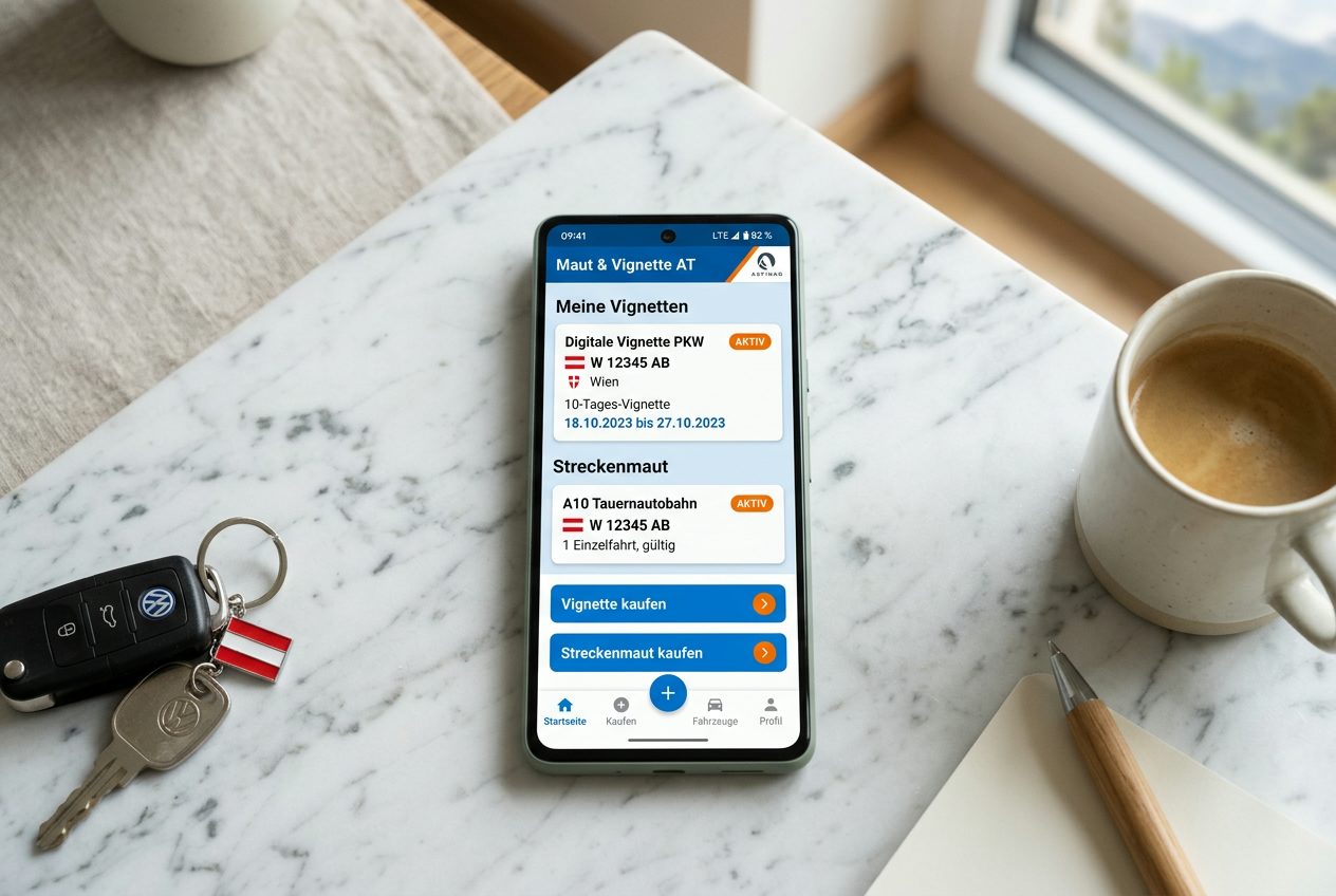 ASFINAG App: Vignette digital kaufen