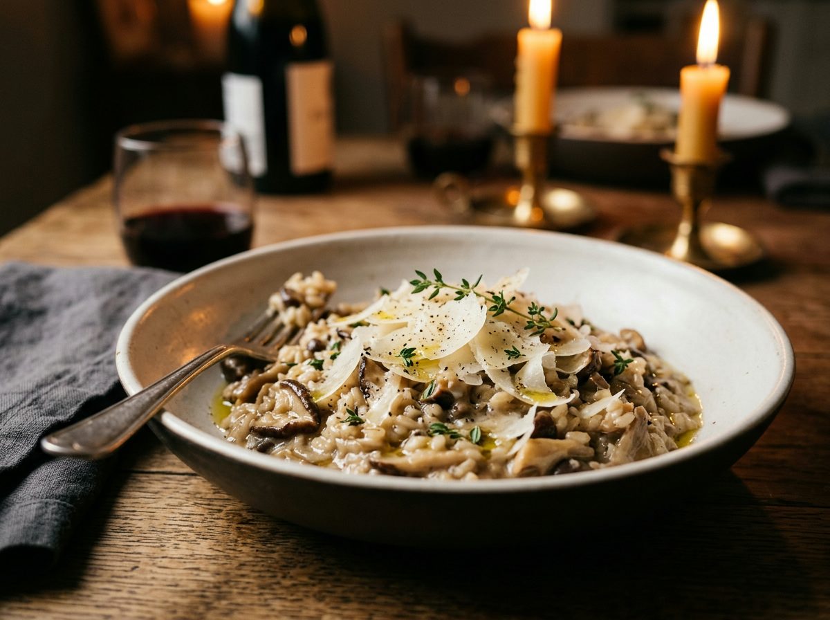 Wild Mushroom Risotto with Aged Parmesan