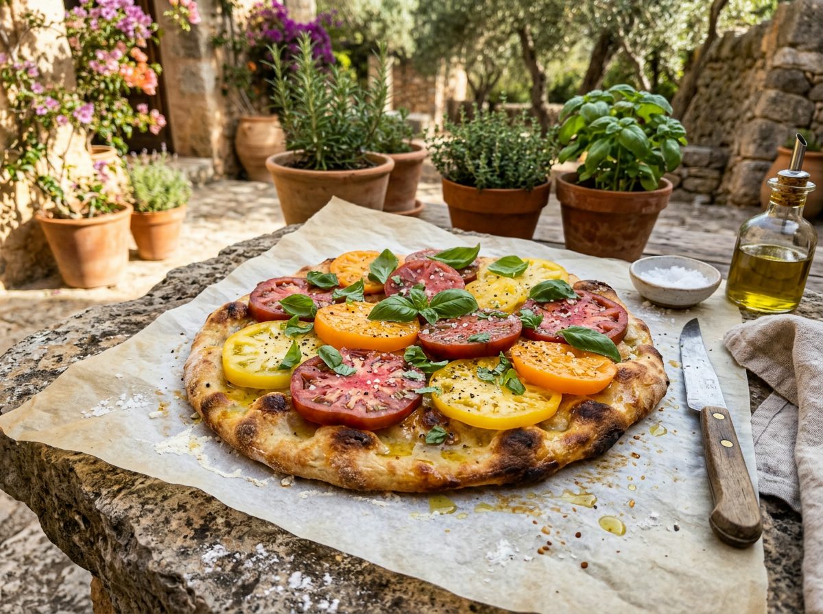 Summer Tomato & Basil Flatbread