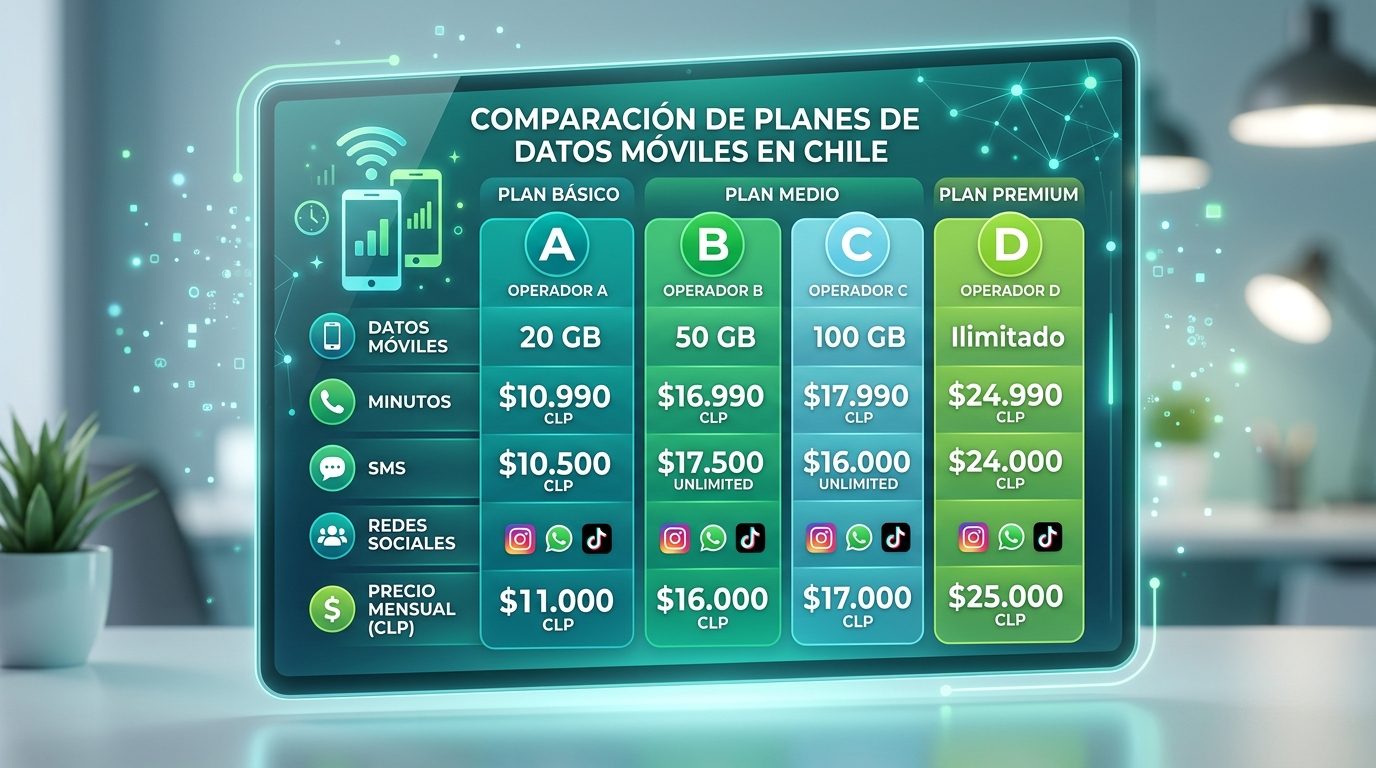 Comparativa de tarifas de datos en Chile 2024: Entel, Movistar y Claro