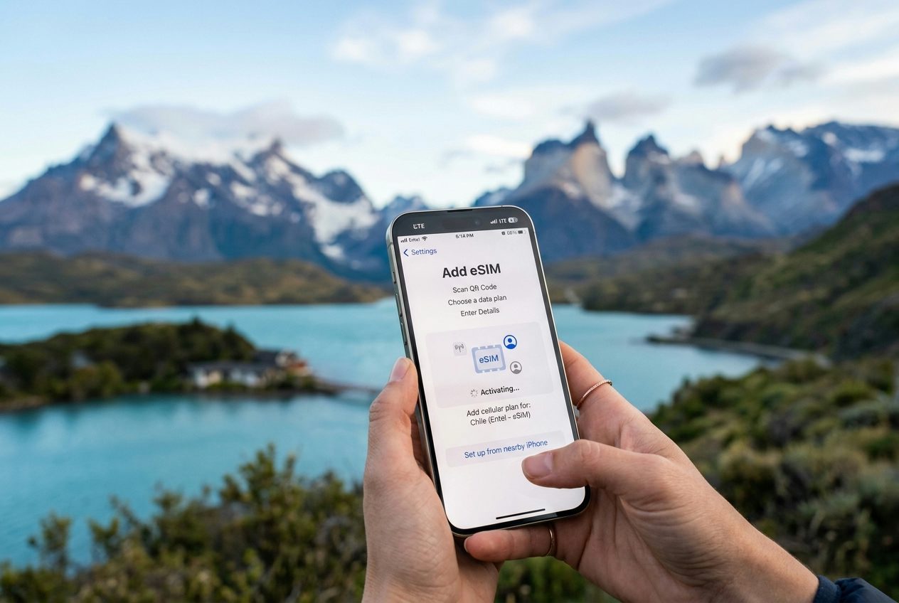 Как подключить eSIM на iPhone перед поездкой в Чили