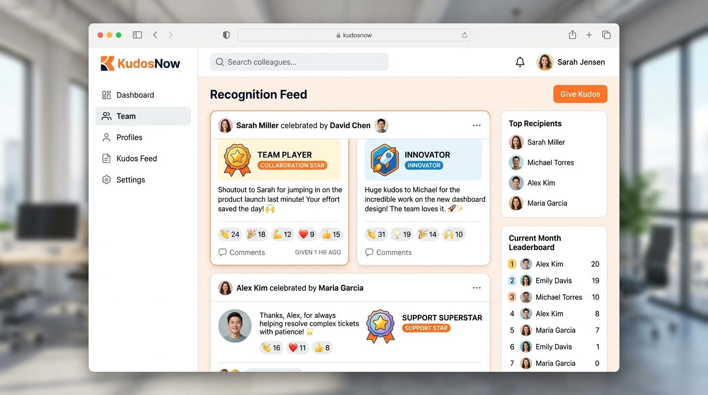 Recognition Feed product screenshot