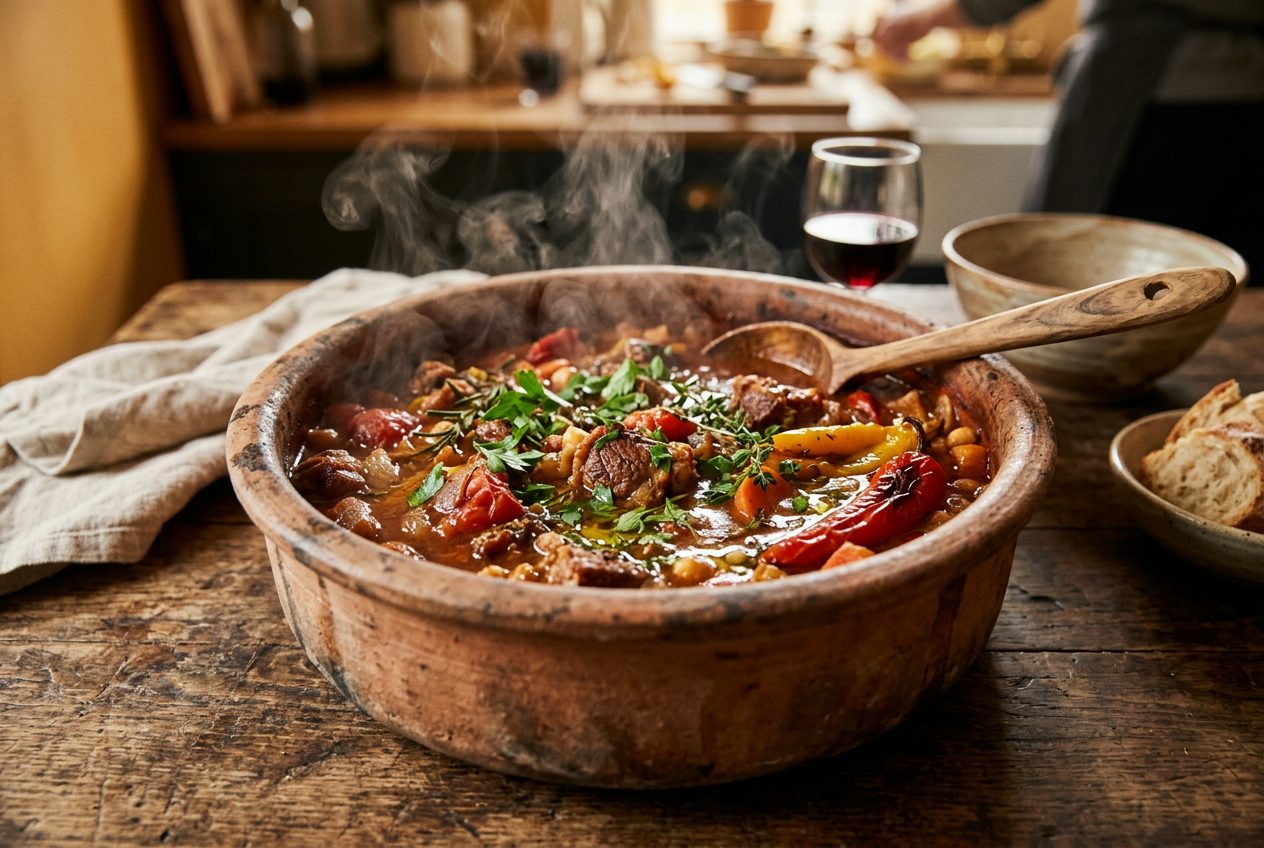 Slow-Cooked Lamb Güveç