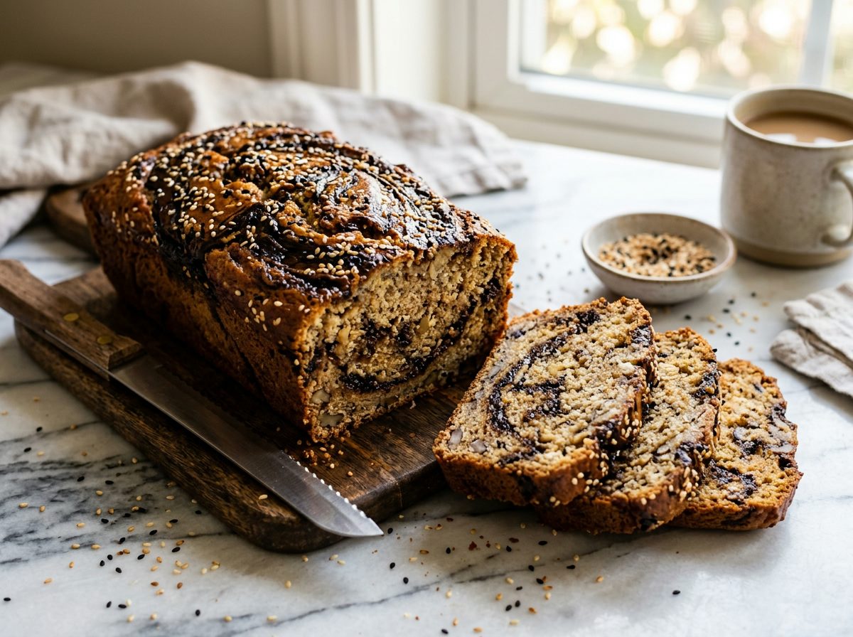 Tahini Swirl Banana Bread