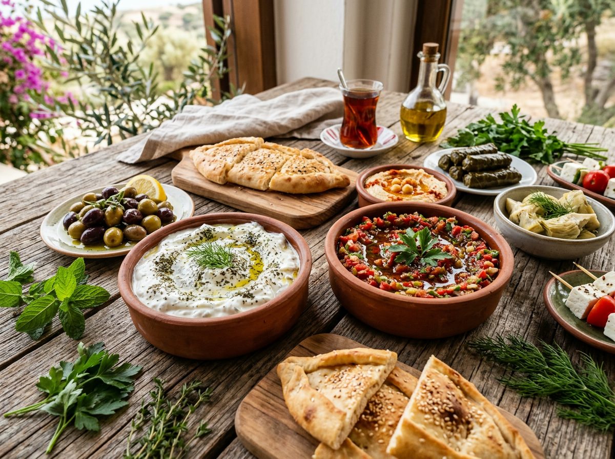 Meze Platter: Haydari & Acılı Ezme