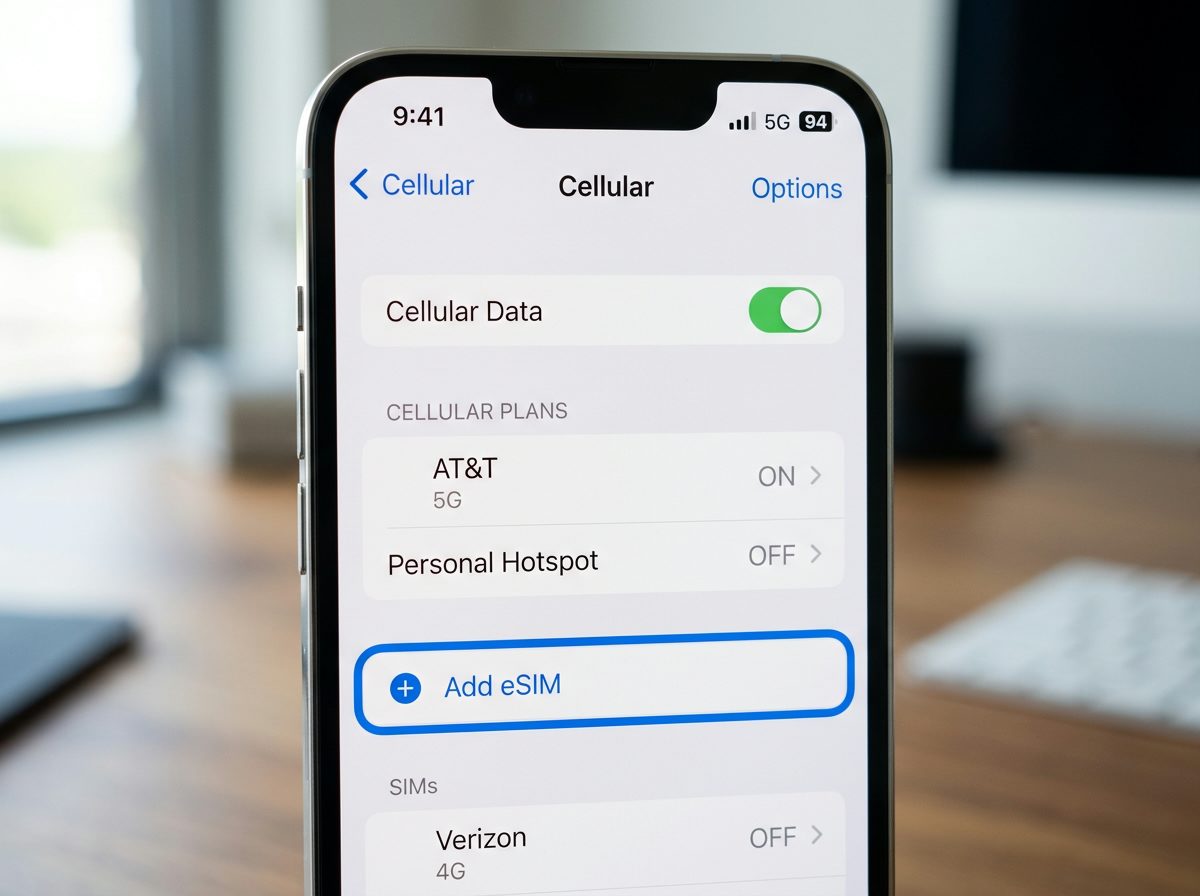Откройте настройки iOS