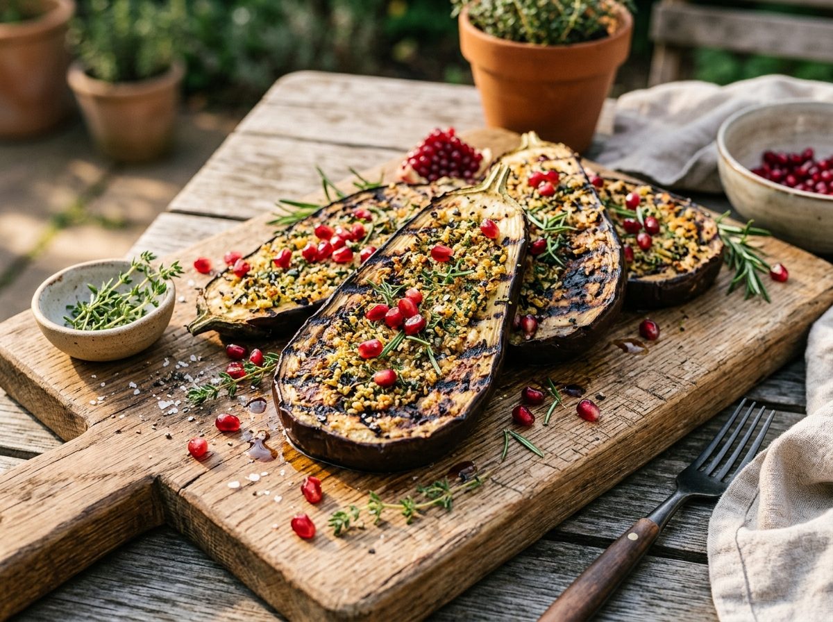 Herb-Crusted Grilled Eggplant