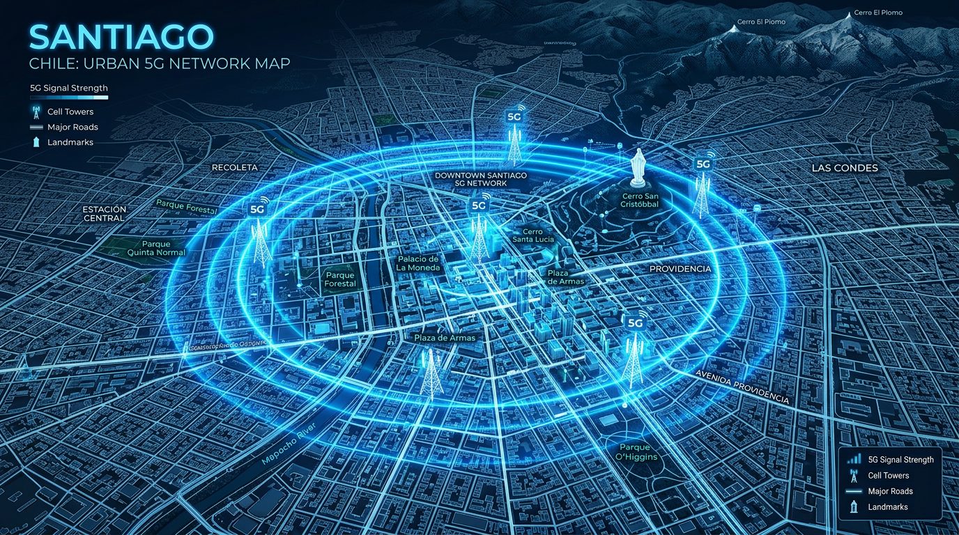 Покрытие 5G в Сантьяго