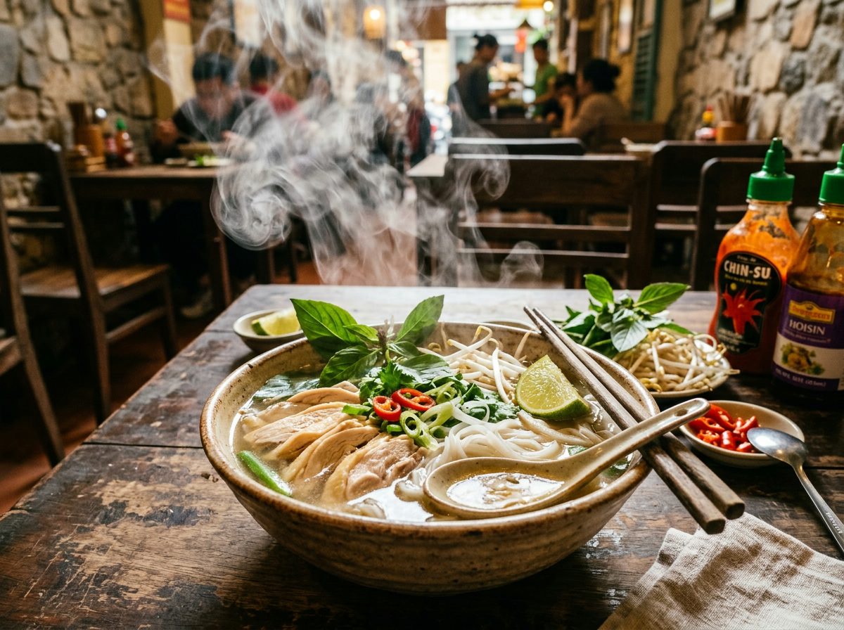 Vietnamese Chicken Pho with Fresh Herbs