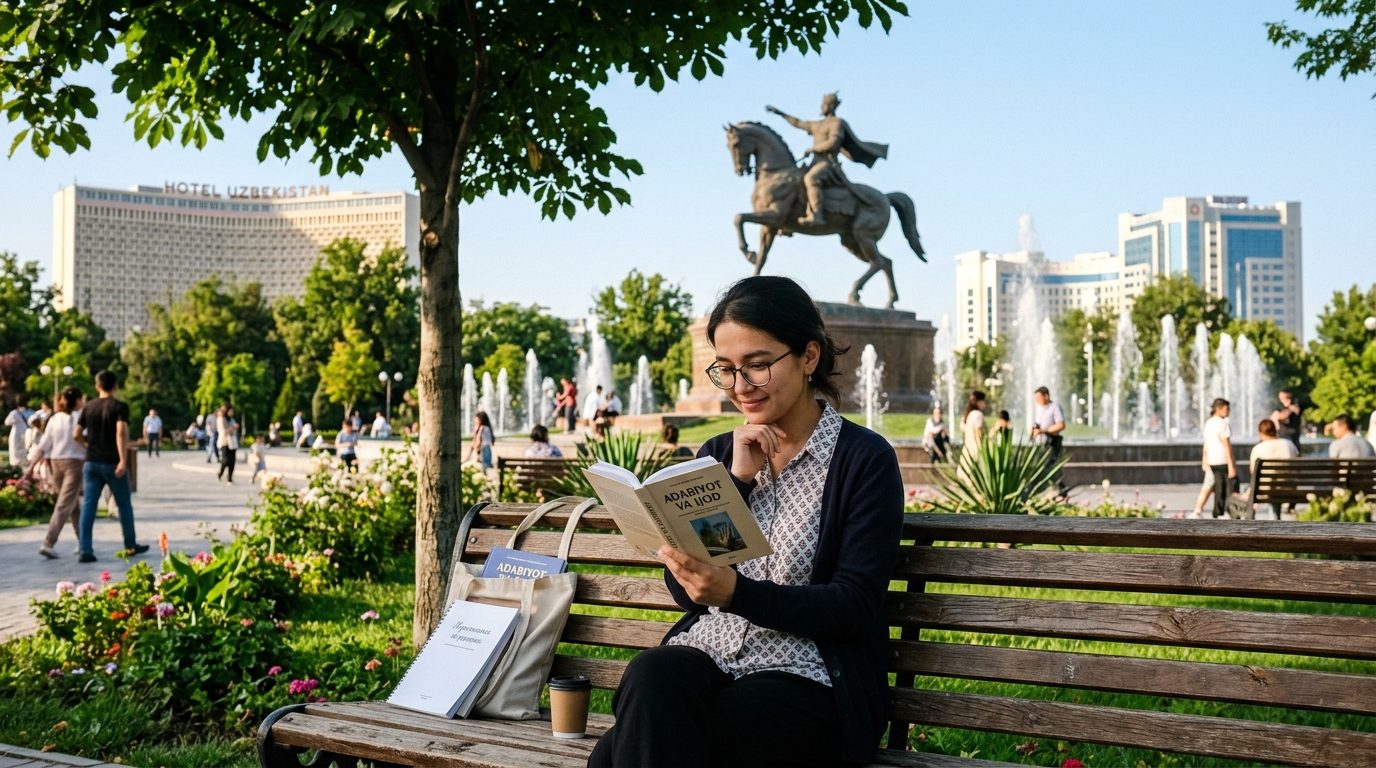 Нилуфар: книги, кофе и Сквер Амира Темура