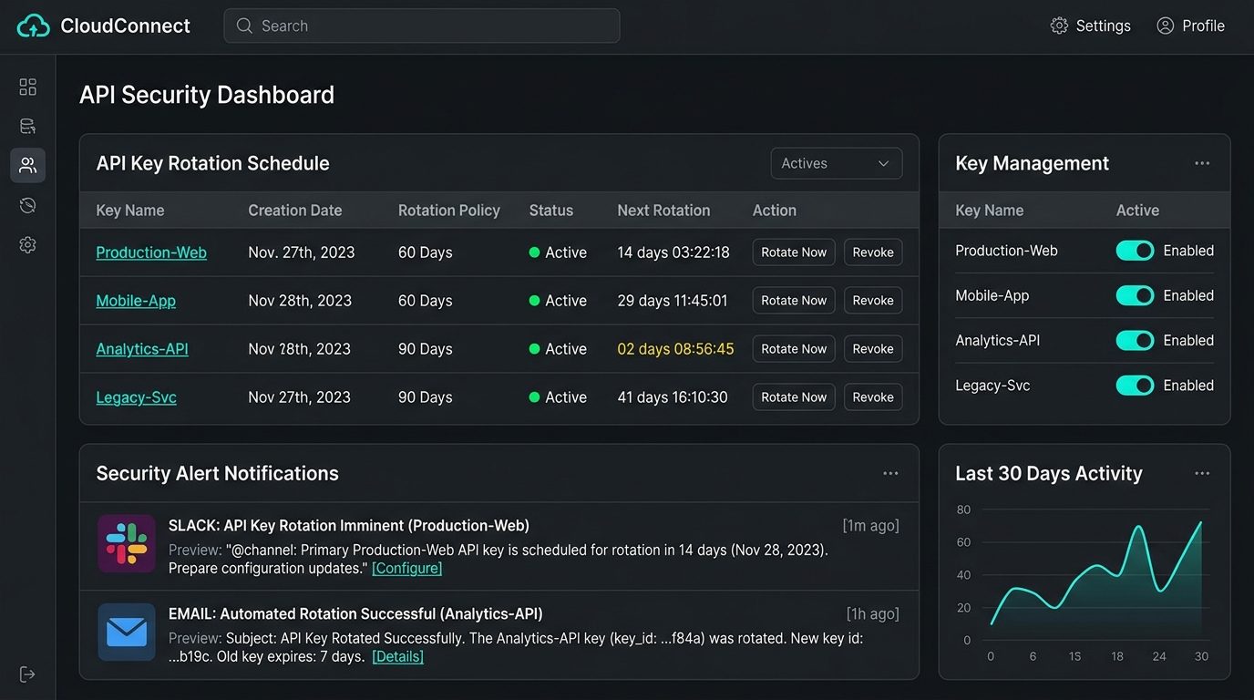 Smart Key Rotation dashboard