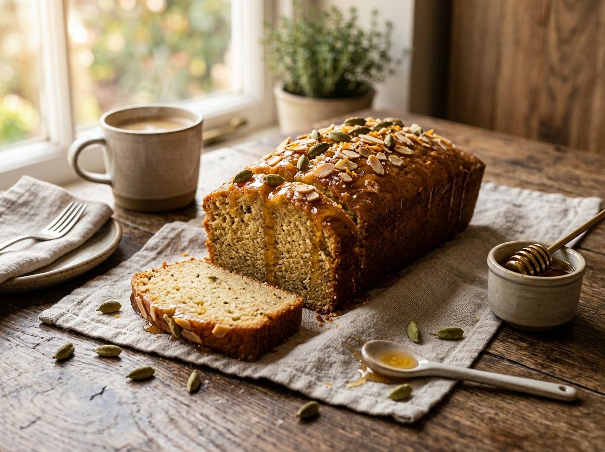 Cardamom Honey Yogurt Cake