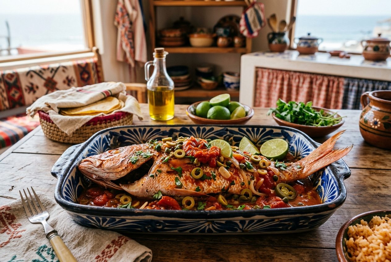 Veracruz Huachinango in tomato sauce