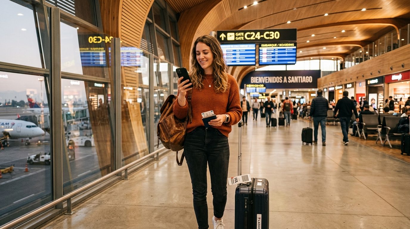 Cómo comprar tu SIM en el aeropuerto de Santiago: guía paso a paso