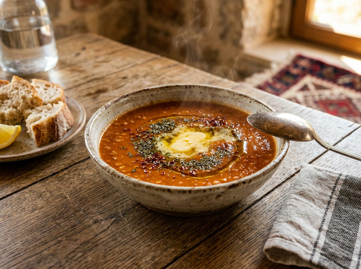Red Lentil Soup with Dried Mint & Butter